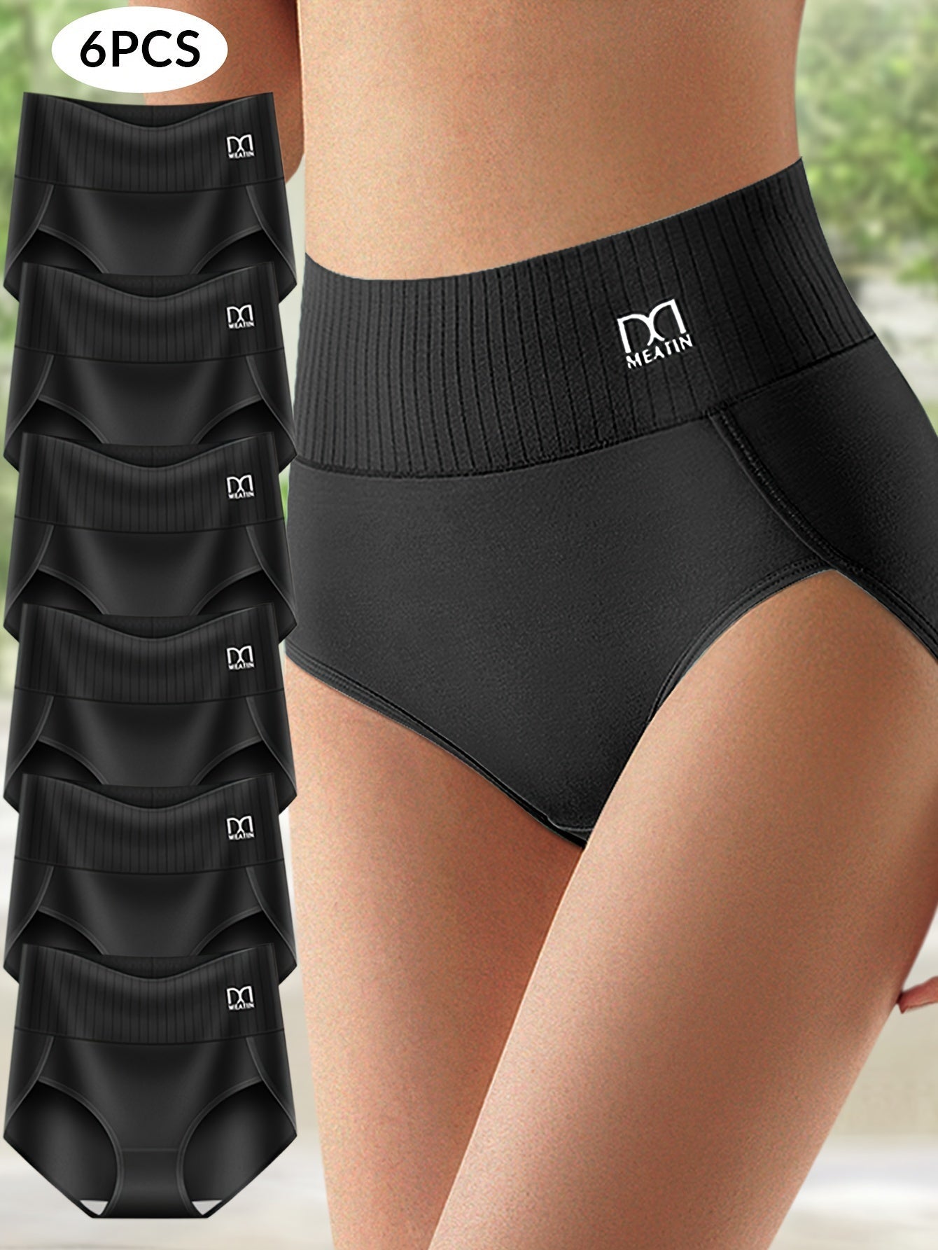 Shaplex™ - Pack de 6 Culottes Taille Haute Respirantes et Confortables avec Soutien Abdominal