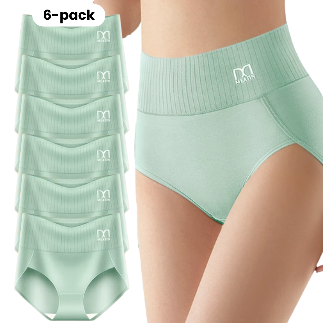 Shaplex™ - Pack de 6 Culottes Taille Haute Respirantes et Confortables avec Soutien Abdominal