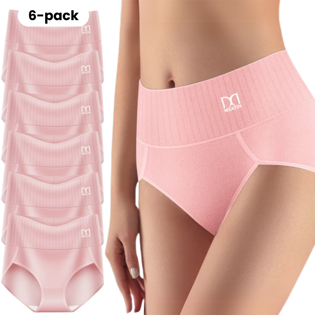 Shaplex™ - Pack de 6 Culottes Taille Haute Respirantes et Confortables avec Soutien Abdominal