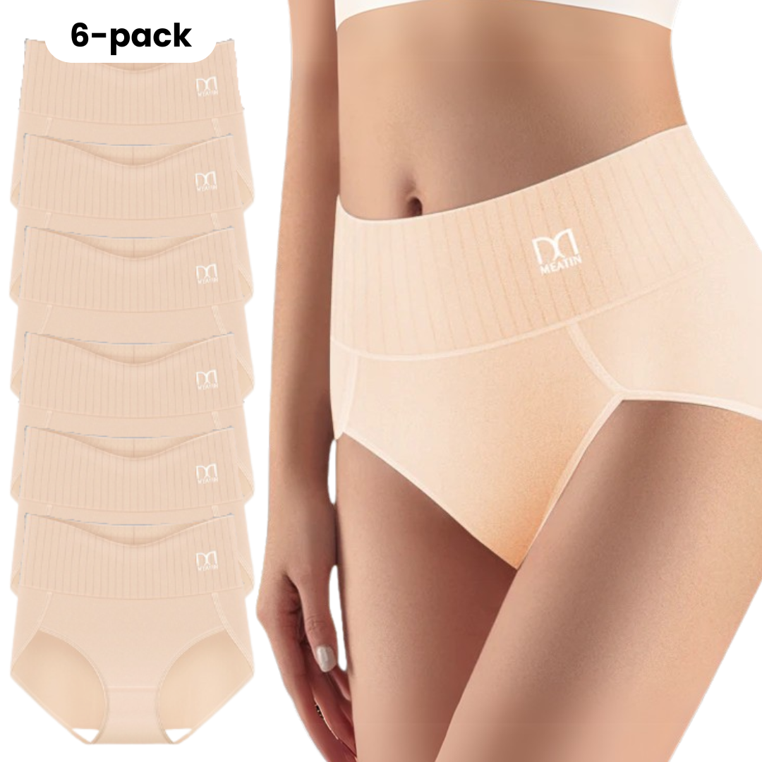 Shaplex™ - Pack de 6 Culottes Taille Haute Respirantes et Confortables avec Soutien Abdominal